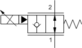 FLeX系列先導(dǎo)控制常開電比例節(jié)流閥，帶逆流單向閥-流量2-1